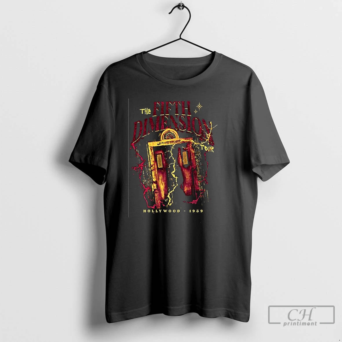 Classic The Fifth Dimension Tour Hollywood 1939 Elevator Lighting Graphic T-Shirts, Hoodie, Sweatshirt | PopFlextees.com