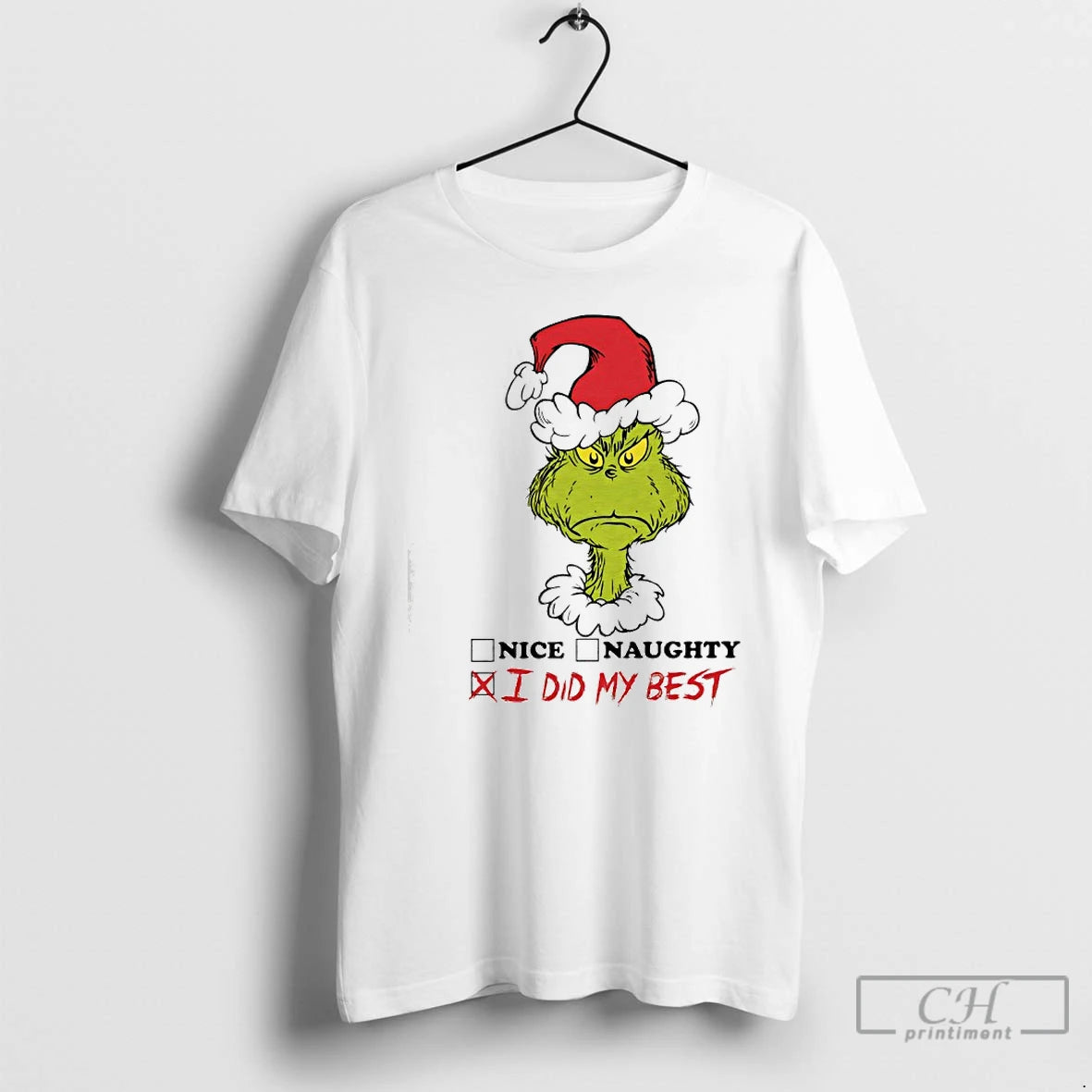 Classic The Grinch Graphic Nice Naughty I Did My Best T-Shirts, Hoodie, Sweatshirt | PopFlextees.com