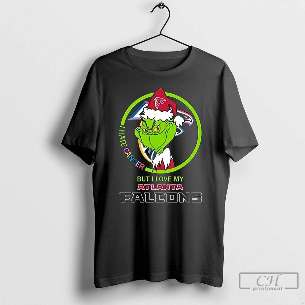 Classic The Grinch I Hate Cancer But I Love My Atlanta Falcons Merry Christmas T-Shirts, Hoodie, Sweatshirt | PopFlextees.com