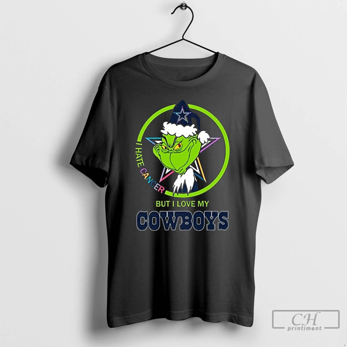 Classic The Grinch I Hate Cancer But I Love My Dallas Cowboys Merry Christmas T-Shirts, Hoodie, Sweatshirt | PopFlextees.com
