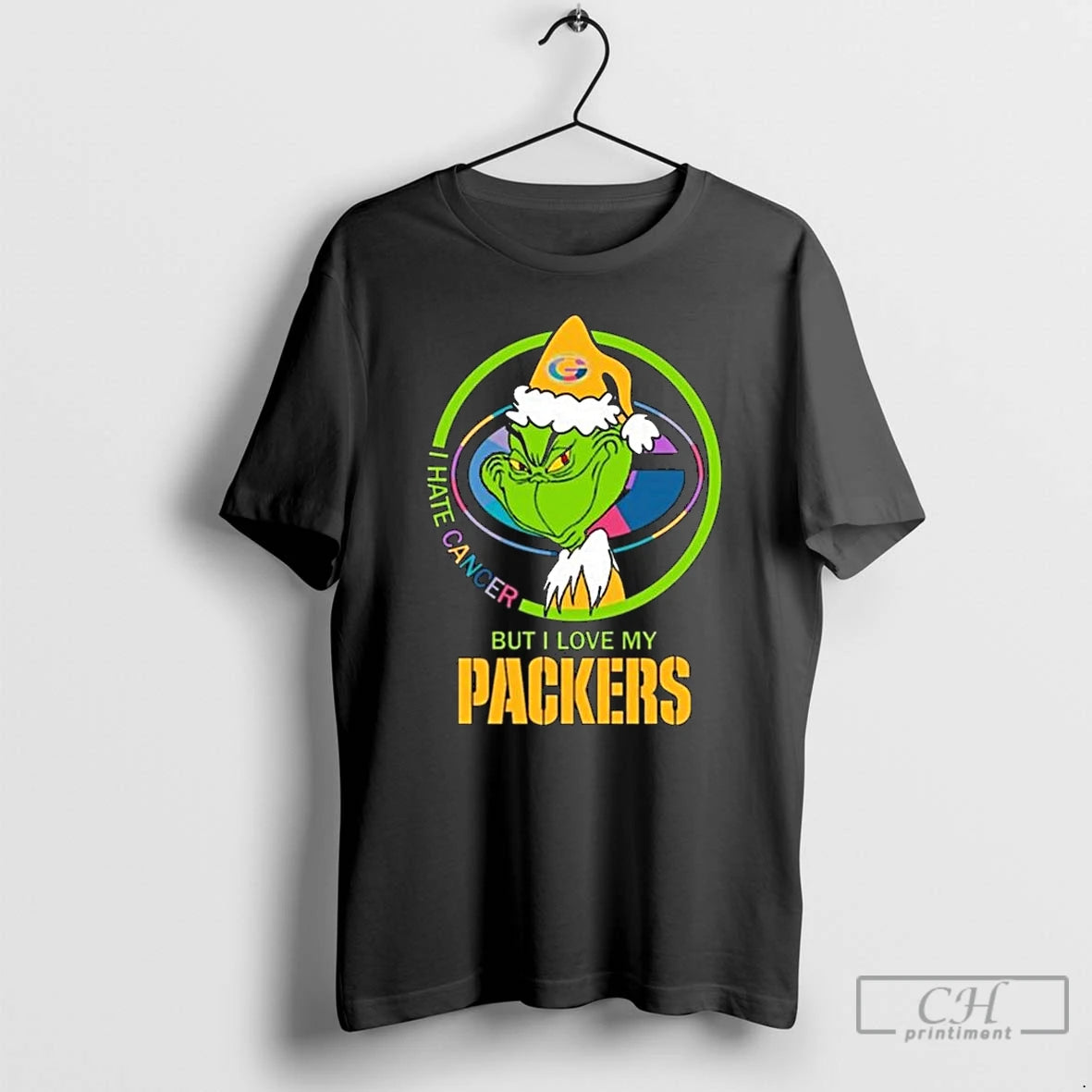 Classic The Grinch I Hate Cancer But I Love My Green Bay Packers Merry Christmas T-Shirts, Hoodie, Sweatshirt