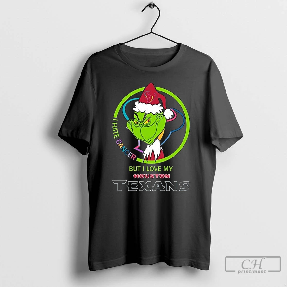 Classic The Grinch I Hate Cancer But I Love My Houston Texans Merry Christmas T-Shirts, Hoodie, Sweatshirt | PopFlextees.com