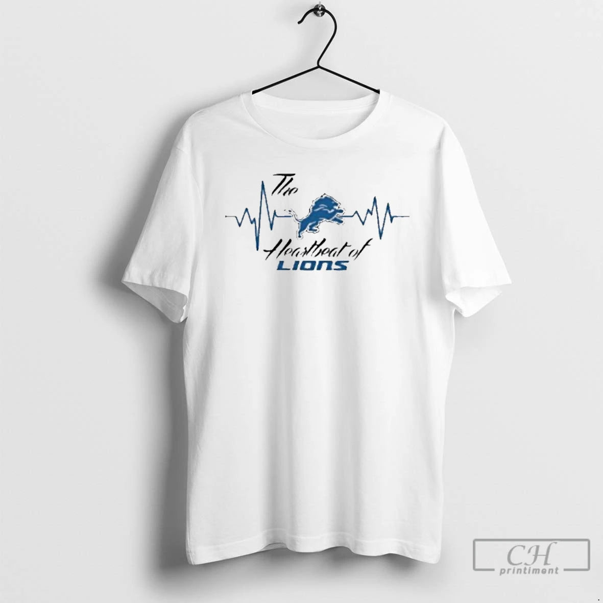 Classic The Heartbeat Of Lions Detroit Lions T-Shirts, Hoodie, Sweatshirt | PopFlextees.com