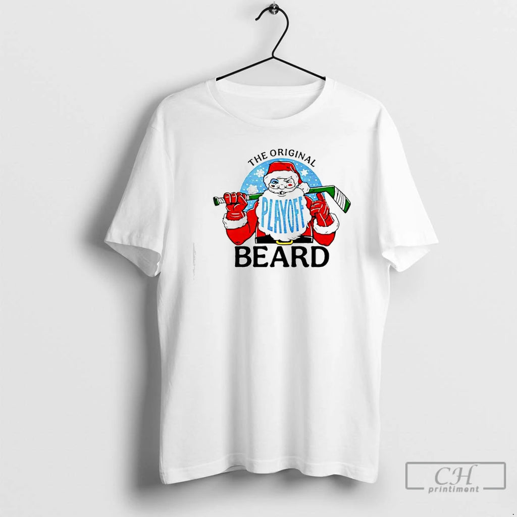 Classic The Playoff Beard Santa Claus Hockey T-Shirts, Hoodie, Sweatshirt | PopFlextees.com