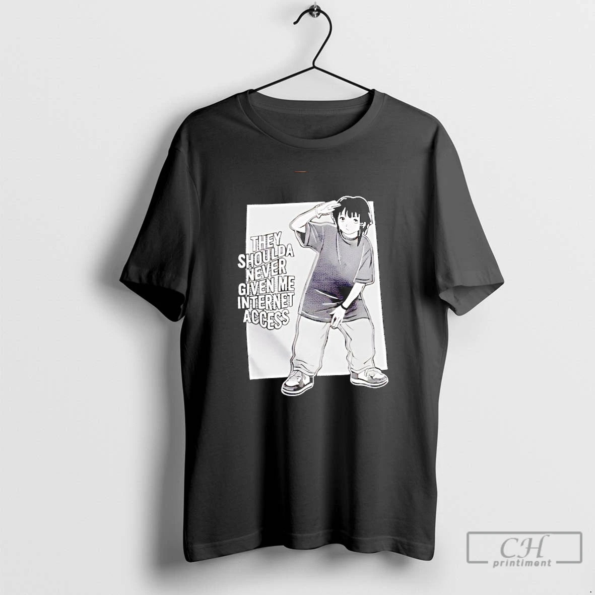 Classic The Shoulda Never Given Me Internet Access Manaka Mikura T-Shirts, Hoodie, Sweatshirt | PopFlextees.com