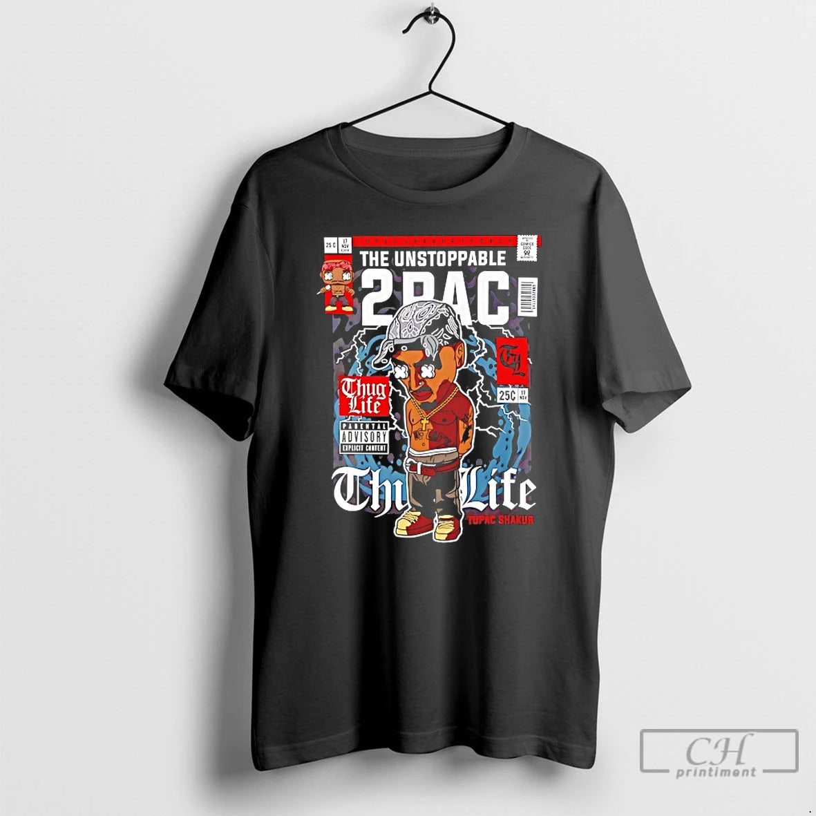 Classic The Unstoppable 2pac Thug Life T-Shirts, Hoodie, Sweatshirt | PopFlextees.com