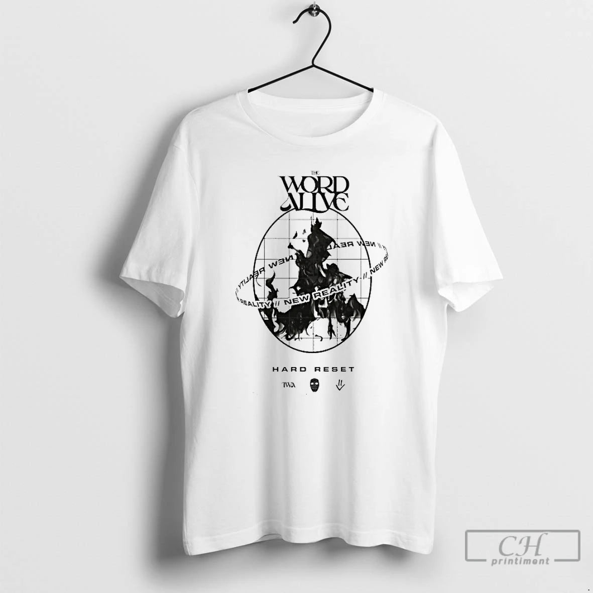 Classic The Word Alive New Reality Hard Reset T-Shirts, Hoodie, Sweatshirt | PopFlextees.com