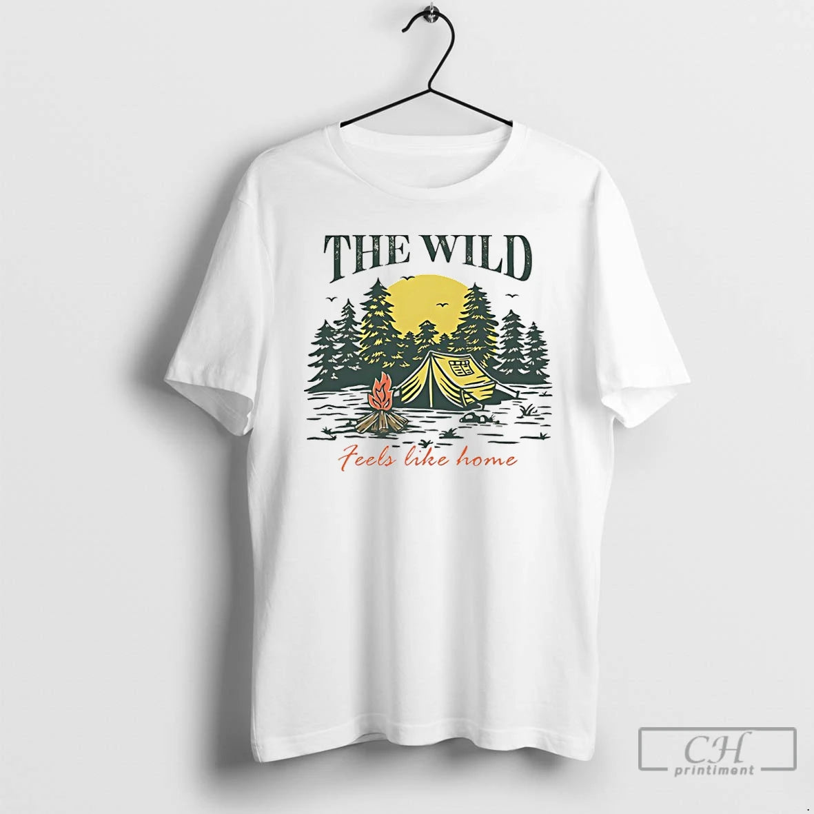Classic The Wild Feels Like Home Vintage T-Shirts, Hoodie, Sweatshirt | PopFlextees.com