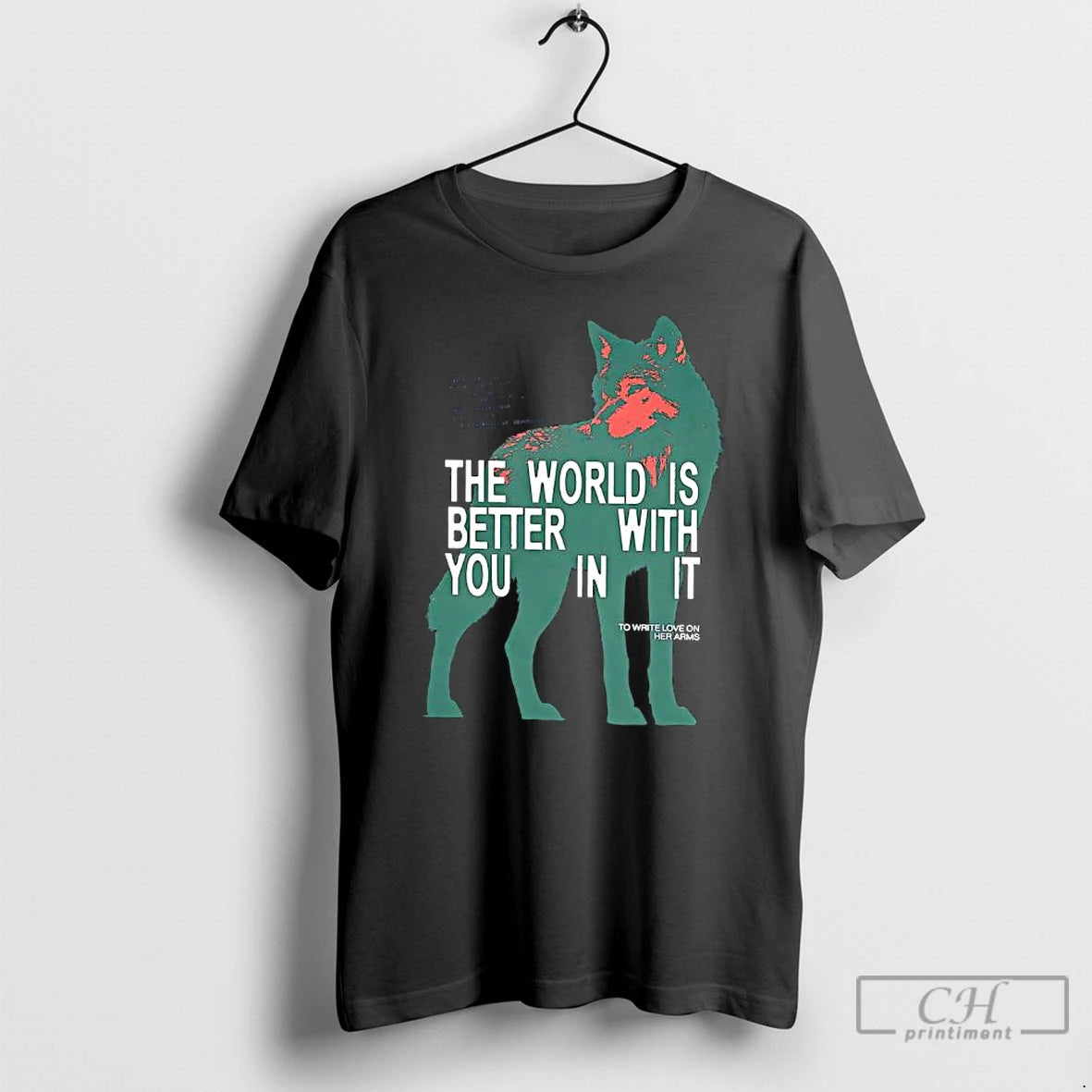 Classic The World Is Better With You In It Wolf Graphic T-Shirts, Hoodie, Sweatshirt | PopFlextees.com