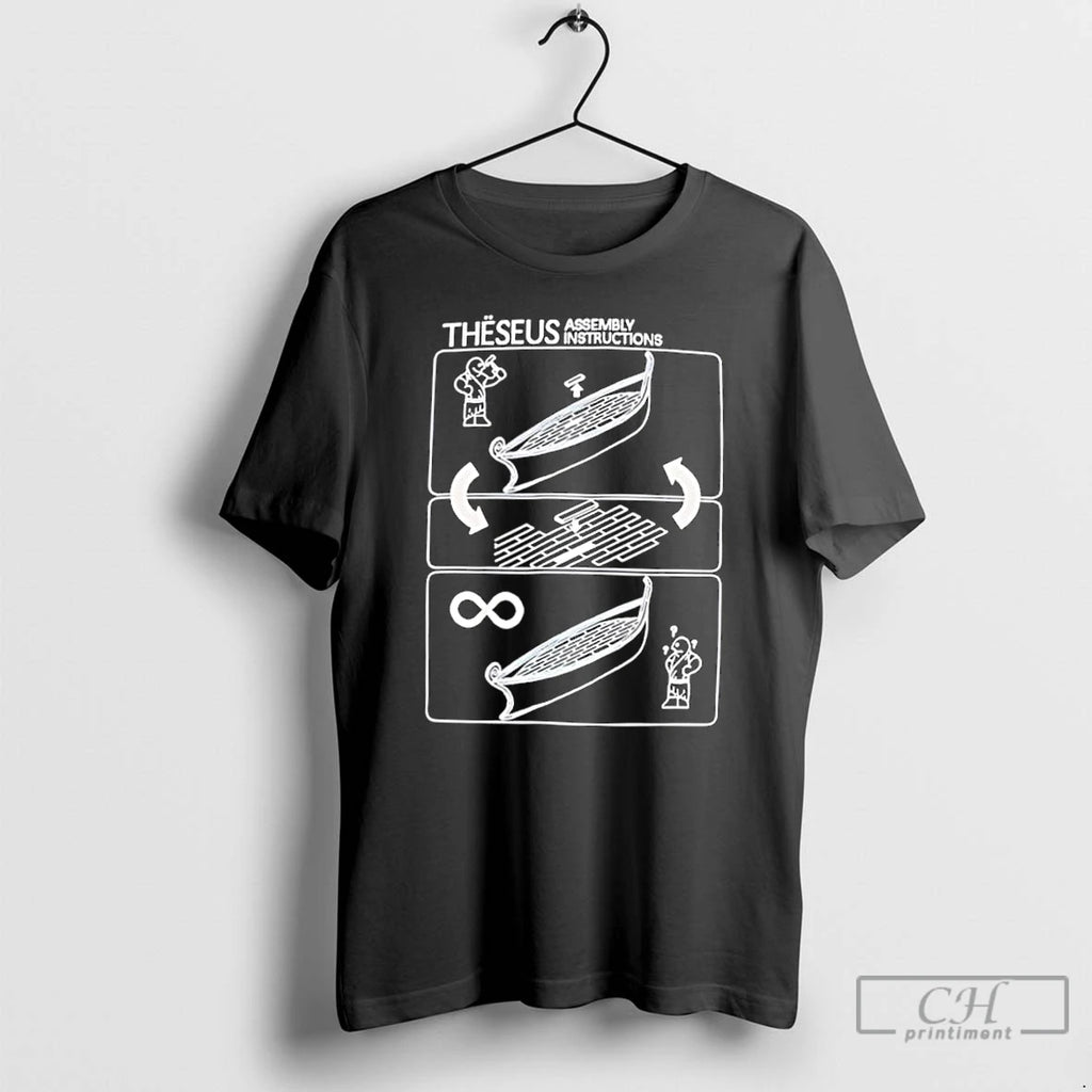 Classic Theseus Assembly Instructions Funny Philosophy T-Shirts, Hoodie, Sweatshirt | PopFlextees.com