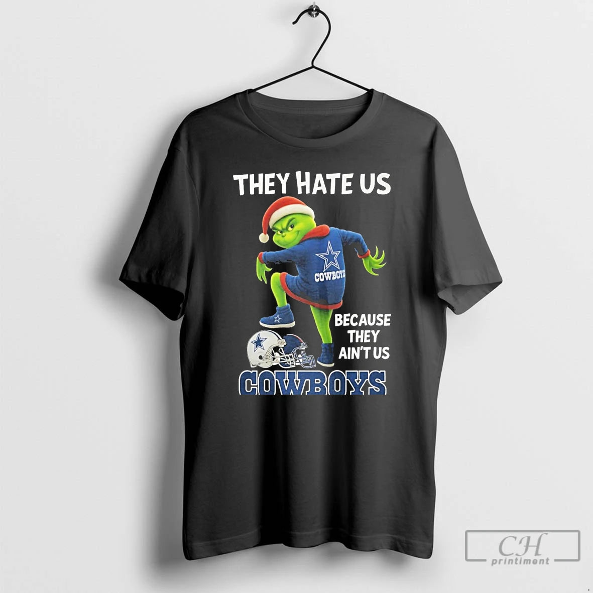 Classic They Hate Us Because They Aint Us Dallas Cowboys Grinch Christmas T Shirts Sweater Hoodie, Sweatshirt