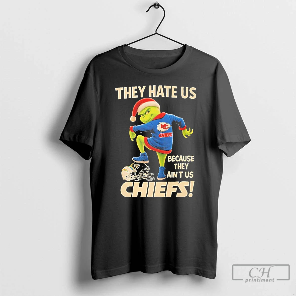 Classic They Hate Us Because They Aint Us Kansas City Chiefs Grinch T-Shirts, Hoodie, Sweatshirt