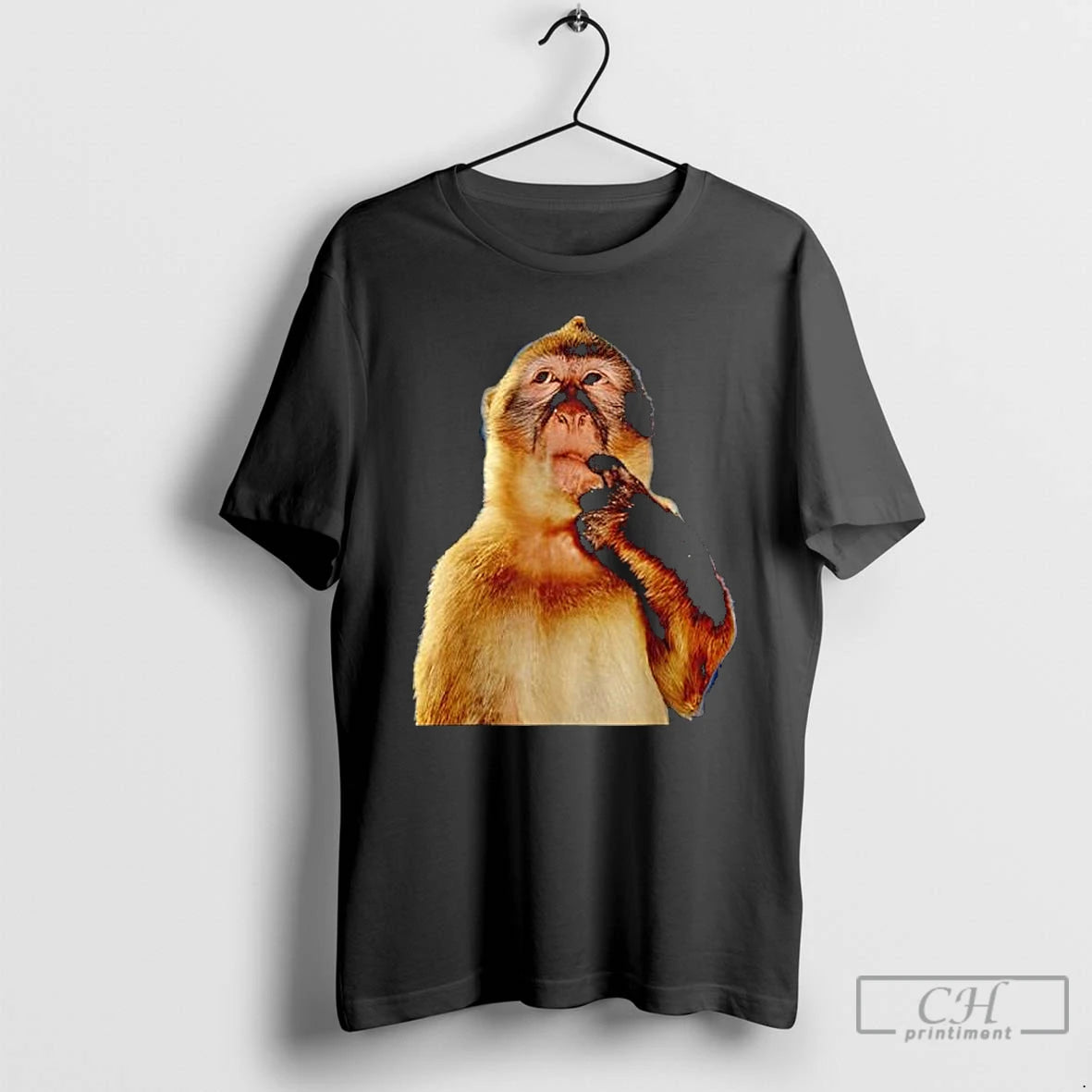 Classic Thinking Monkey Funny Meme Cute T-Shirts, Hoodie, Sweatshirt | PopFlextees.com