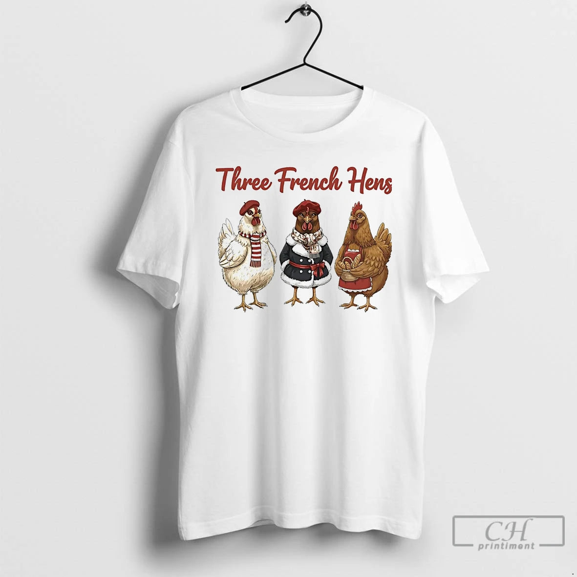 Classic Three French Hens Christmas T-Shirts, Hoodie, Sweatshirt | PopFlextees.com