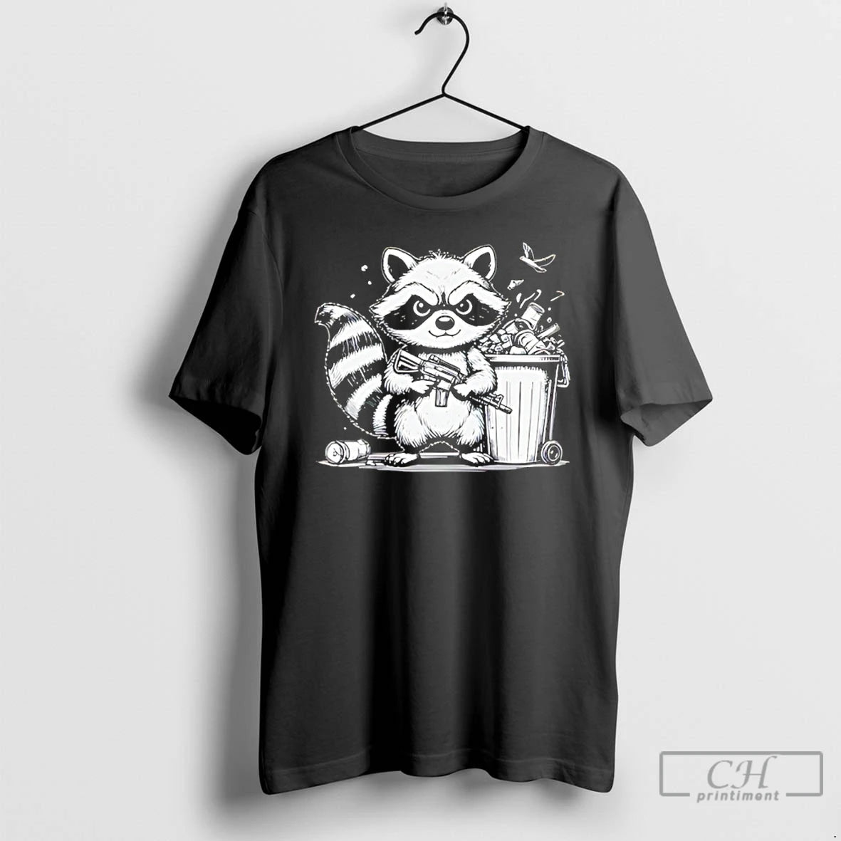Classic Tiberius The Trash Panda Ar Gun T-Shirts, Hoodie, Sweatshirt | PopFlextees.com