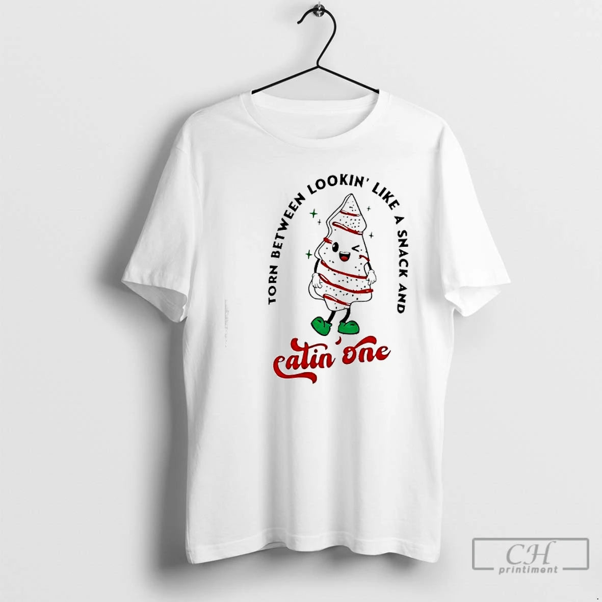 Classic Torn Between Lookin Like A Snack And Eatin One Christmas T-Shirts, Hoodie, Sweatshirt | PopFlextees.com