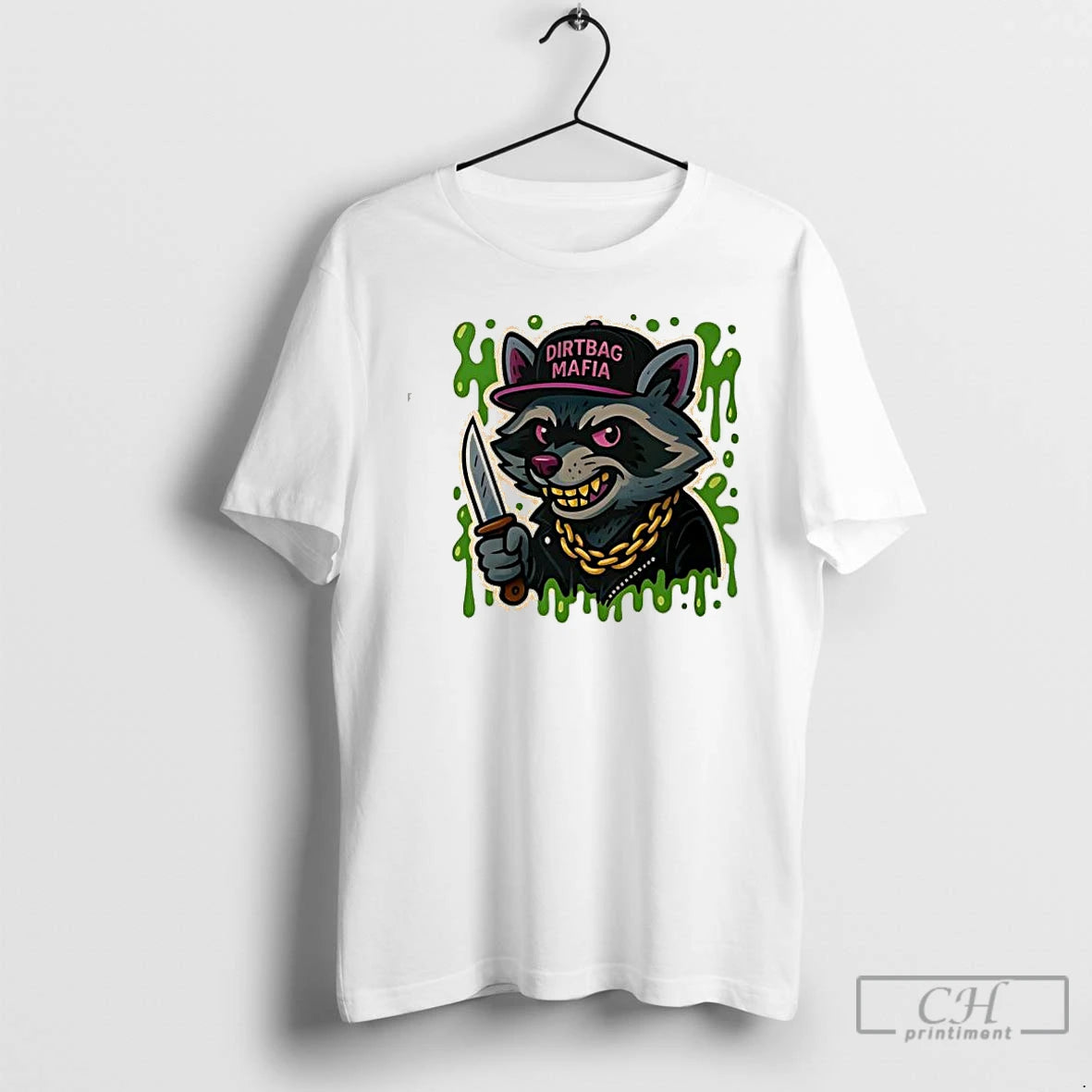 Classic Trash Panda Hat Dirtbag Mafia Art T-Shirts, Hoodie, Sweatshirt | PopFlextees.com