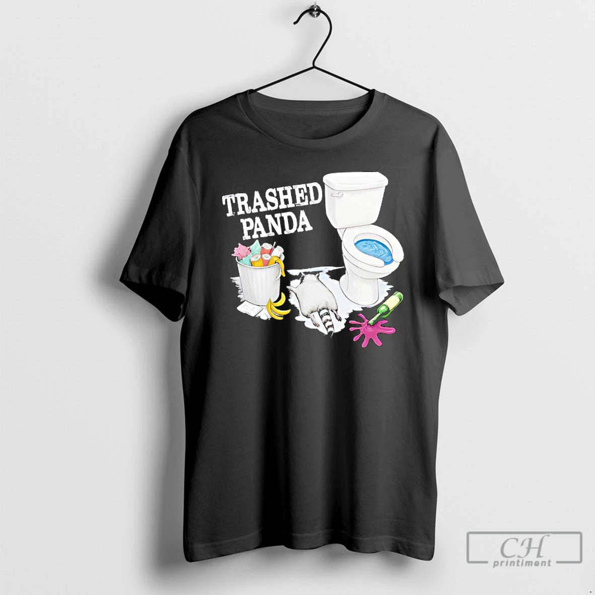 Classic Trashed Panda Funny Drunk Raccoon Funny T-Shirts, Hoodie, Sweatshirt | PopFlextees.com