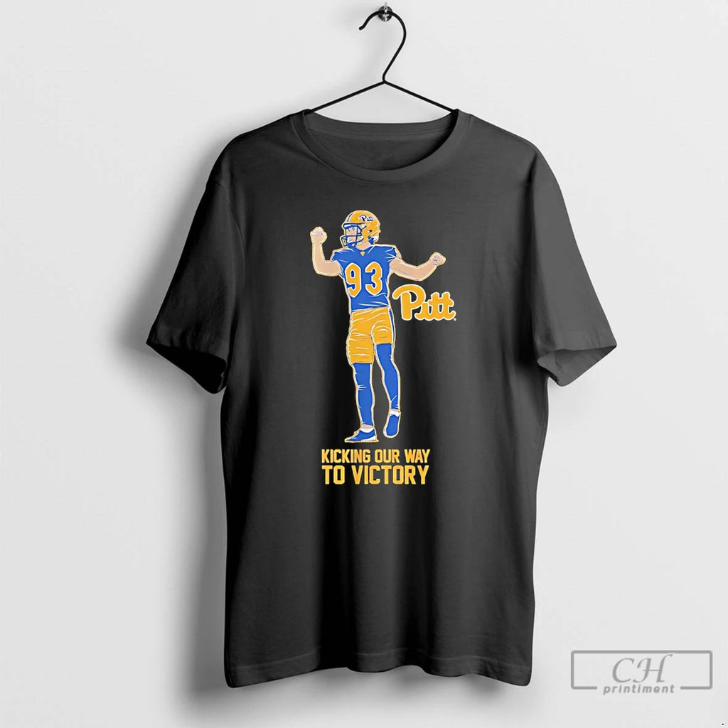Classic Trey Butkowski Pittsburgh Panthers Kicking Our Way To Victory T-Shirts, Hoodie, Sweatshirt | PopFlextees.com