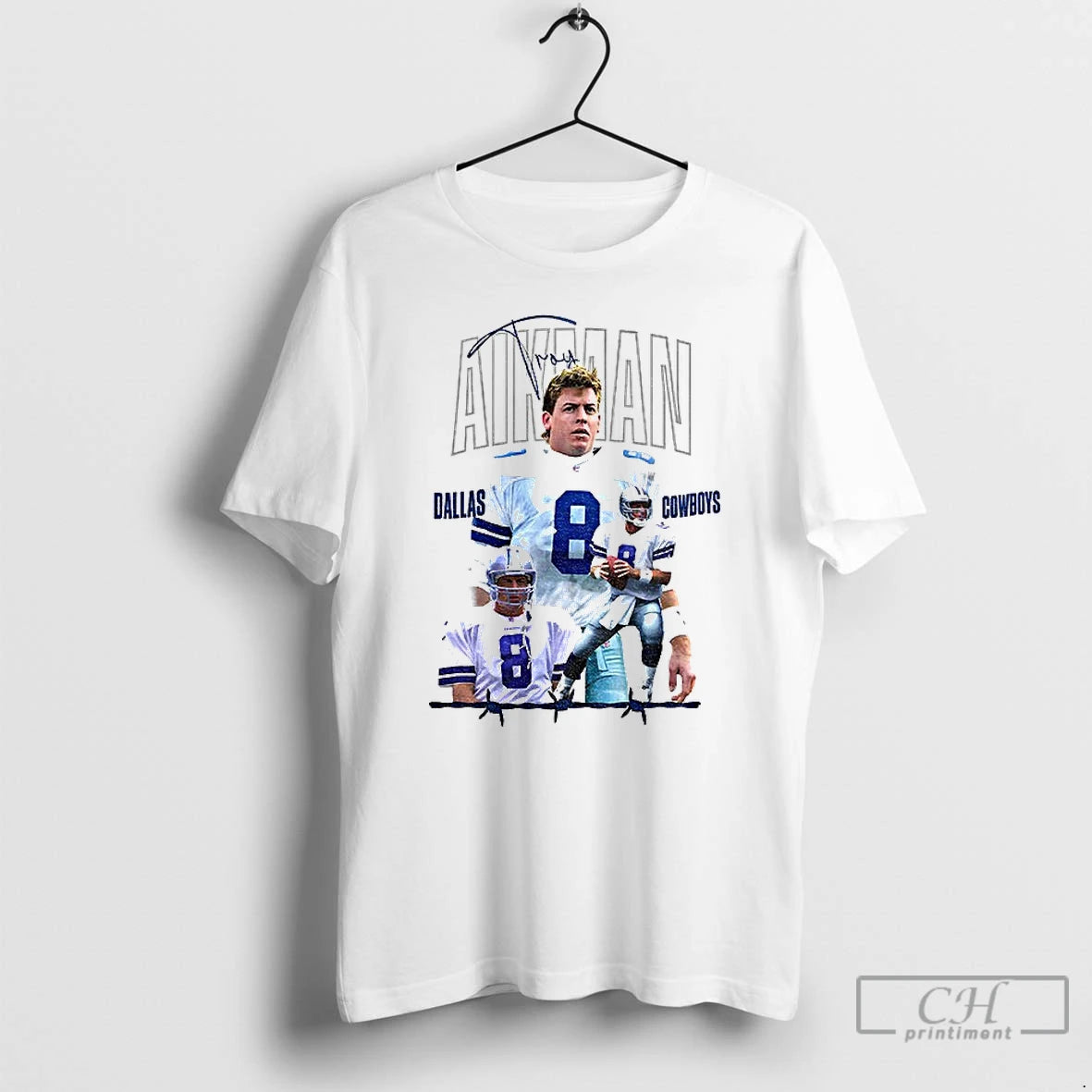 Classic Troy Aikman Dallas Cowboys Football Legend Graphic Signature T-Shirts, Hoodie, Sweatshirt | PopFlextees.com