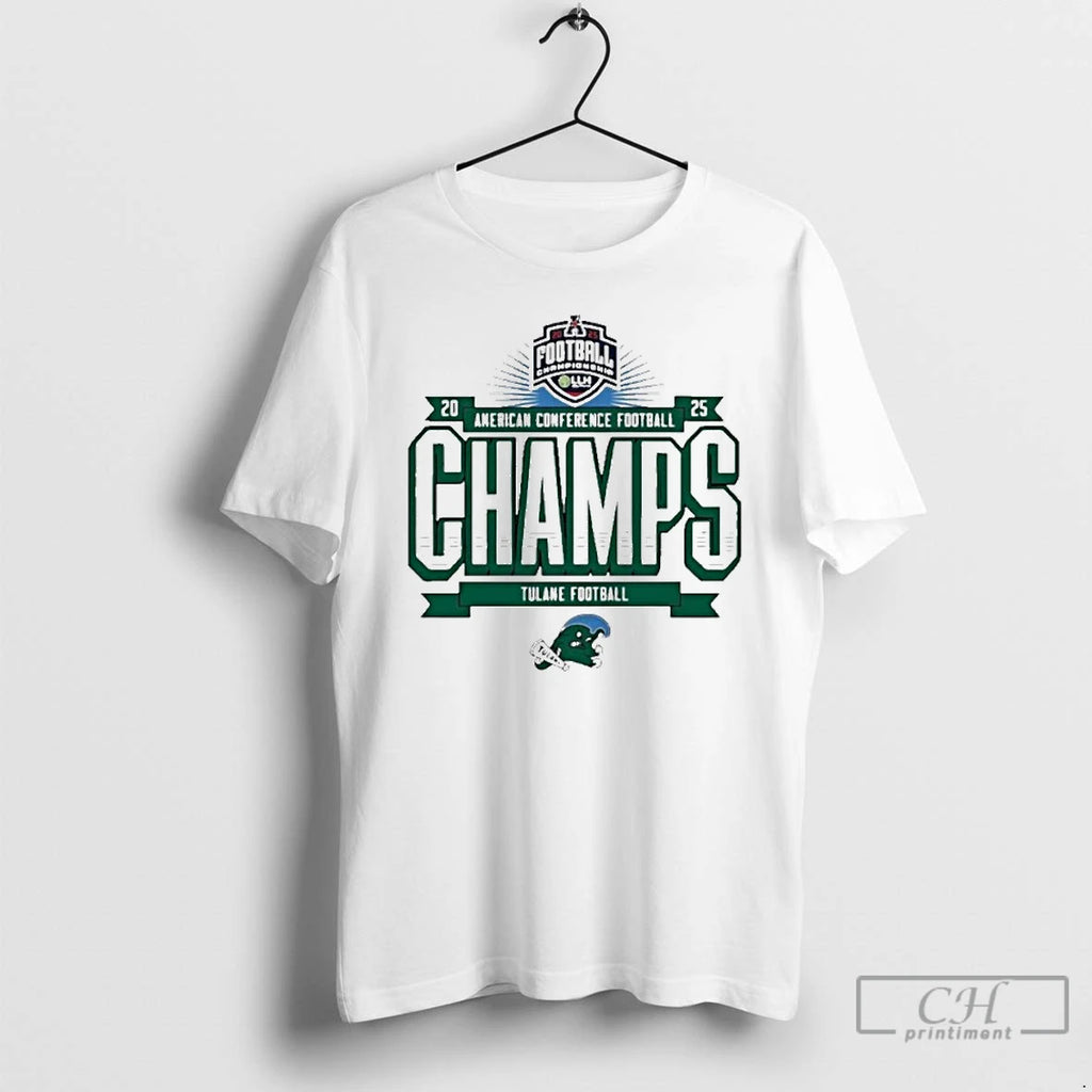 Classic Tulane Green Wave 2025 American Conference Football Champions T-Shirts, Hoodie, Sweatshirt | PopFlextees.com