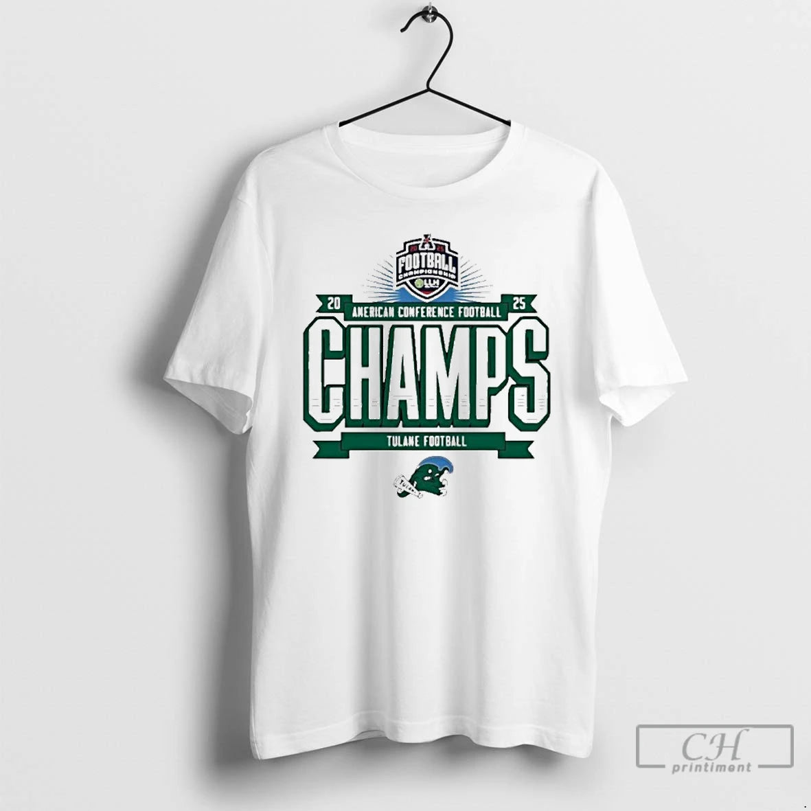 Classic Tulane Green Wave 2025 American Conference Football Champions T-Shirts, Hoodie, Sweatshirt | PopFlextees.com