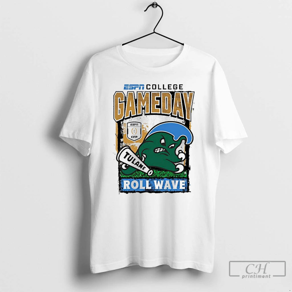Classic Tulane Green Wave Cfp 25 2026 Roll Wave Gameday Mascot T-Shirts, Hoodie, Sweatshirt | PopFlextees.com