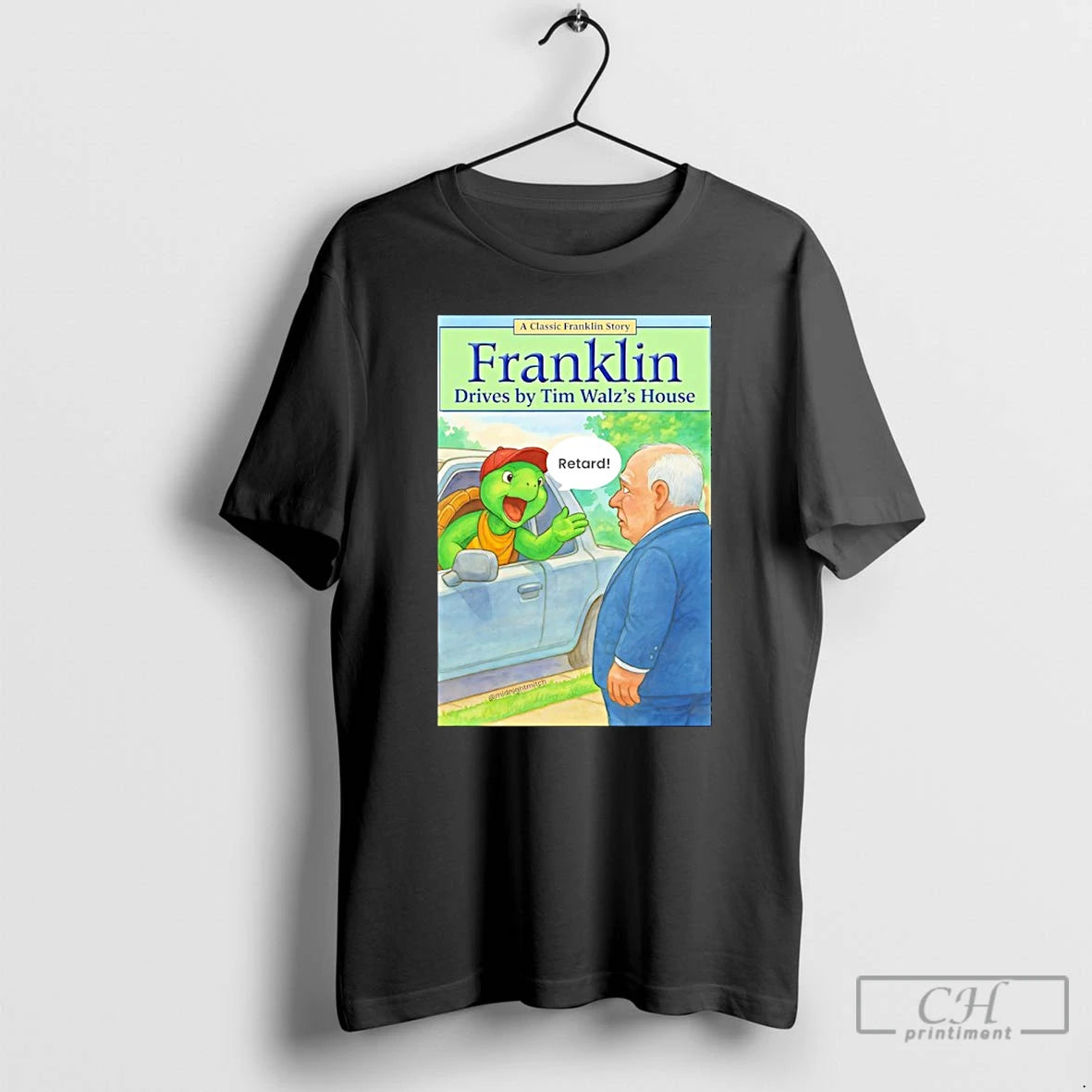 Classic Turtle Franklin Drives By Tim Walzs House Pete Hegseth Meme T-Shirts, Hoodie, Sweatshirt | PopFlextees.com