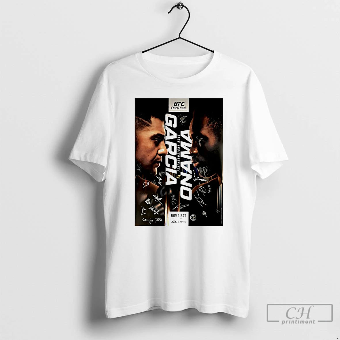 Classic Ufc Fight Night Garcia Vs Onama Autographed Event T-Shirts, Hoodie, Sweatshirt | PopFlextees.com