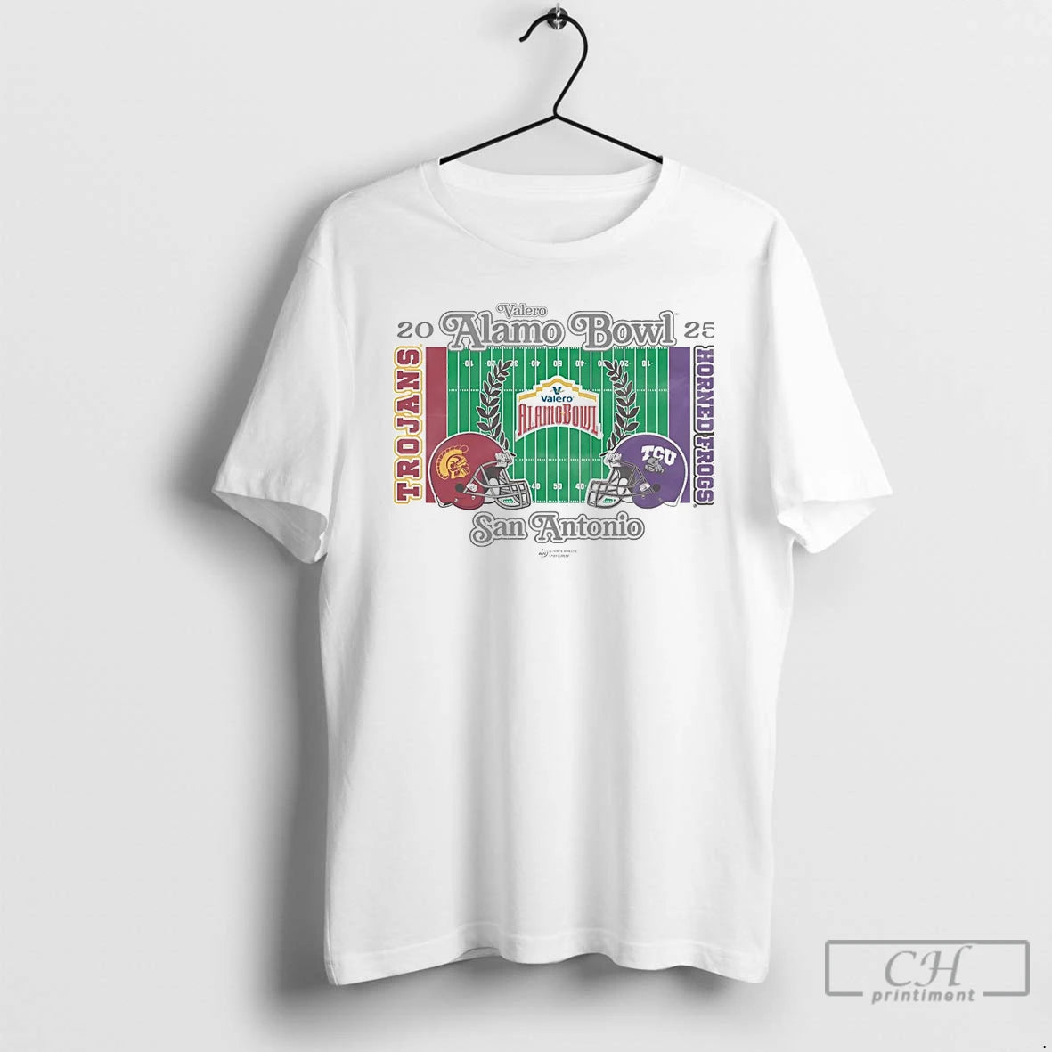Classic Usc Trojans Vs Tcu Horned Frogs 2025 Valero Alamo Bowl Head To Head T-Shirts, Hoodie, Sweatshirt | PopFlextees.com