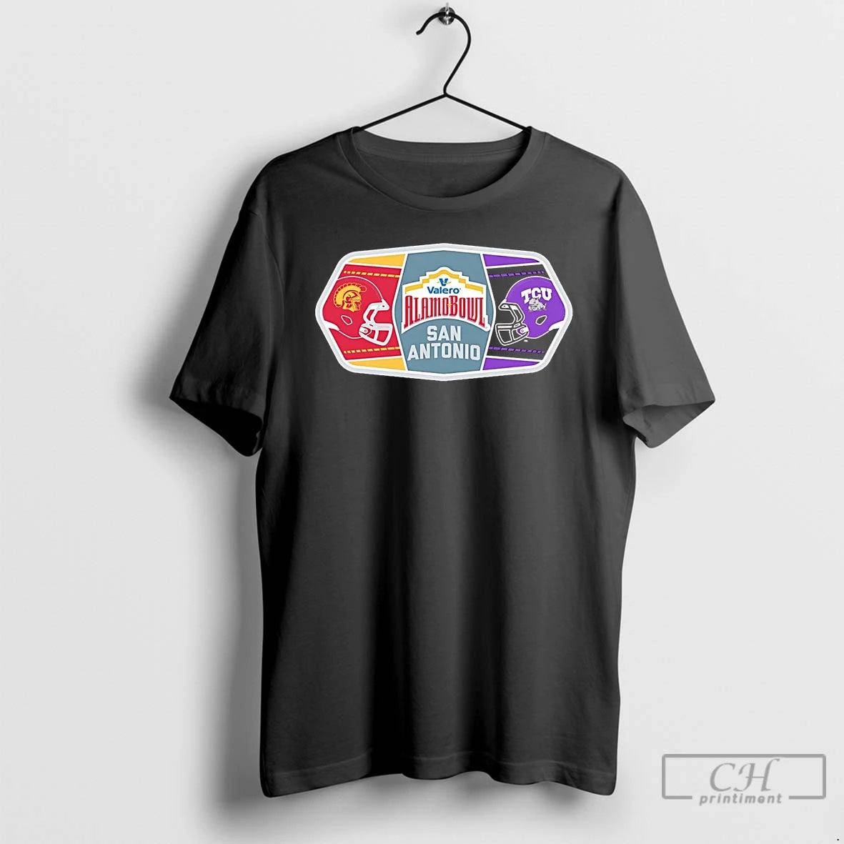 Classic Usc Trojans Vs Tcu Horned Frogs 2025 Valero Alamo Bowl Helmet T Shirts Sweater Hoodie, Sweatshirt | PopFlextees.com