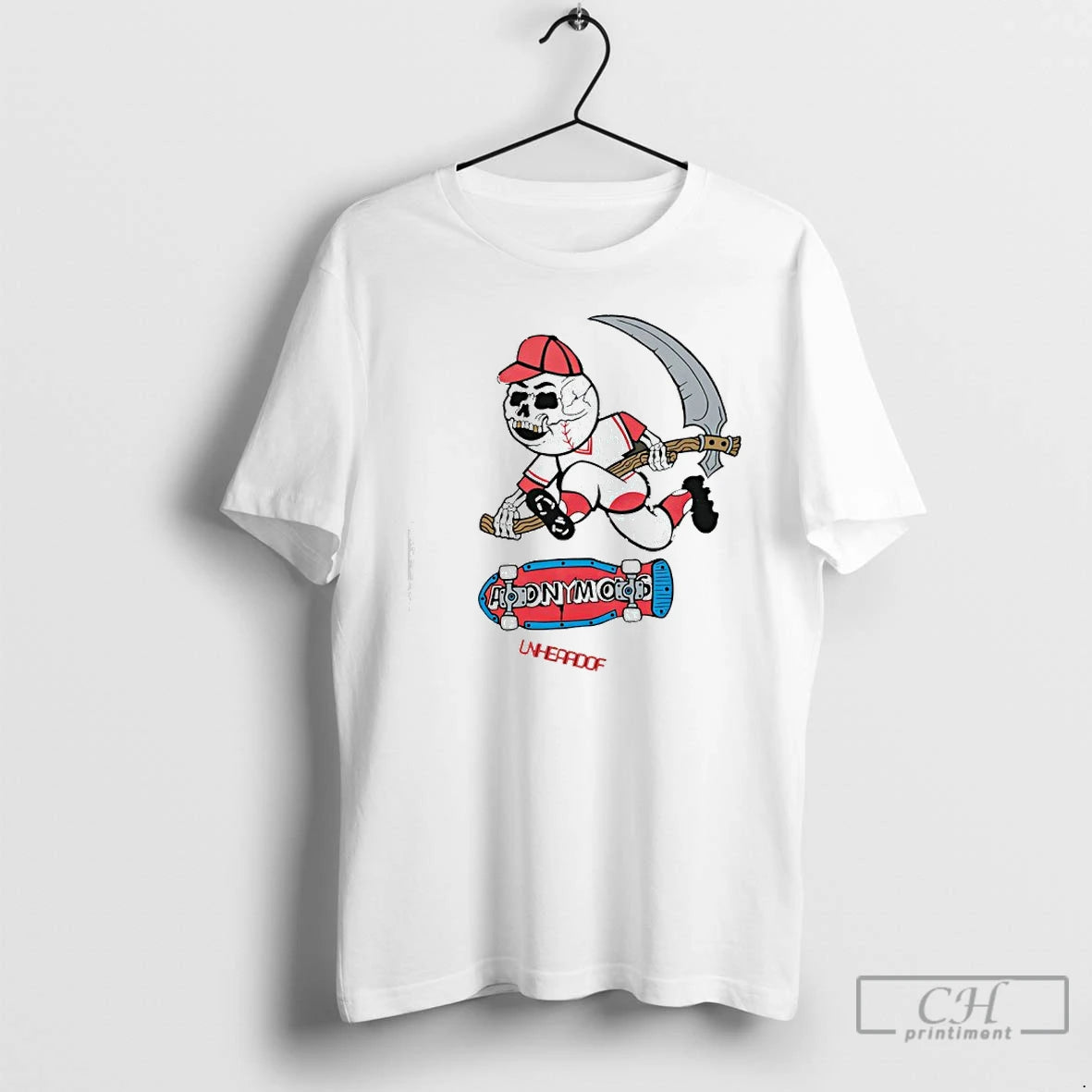 Classic Unheardof Reaper Skater Baseball Graphic T-Shirts, Hoodie, Sweatshirt | PopFlextees.com