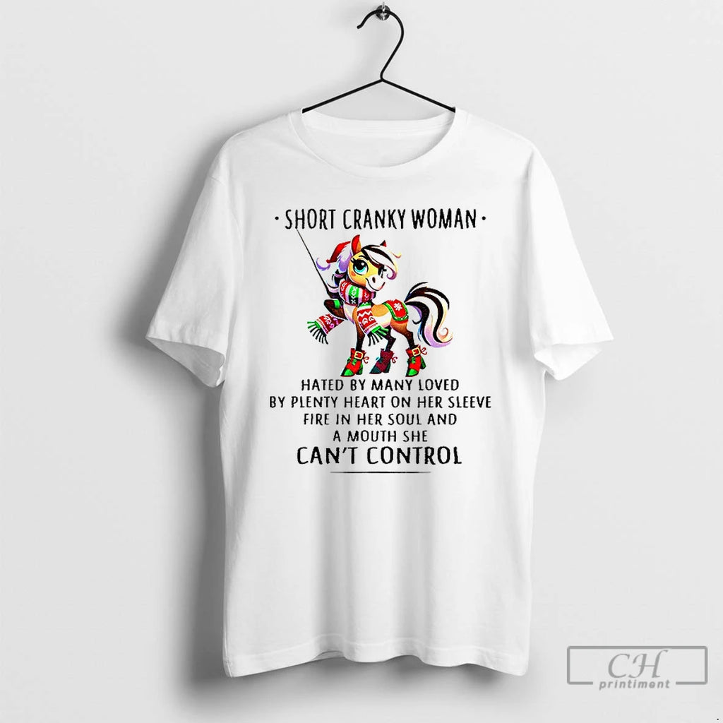 Classic Unicorn Short Cranky Woman Hated By Many Loved By Plenty Heart On Her Sleeve T-Shirts, Hoodie, Sweatshirt