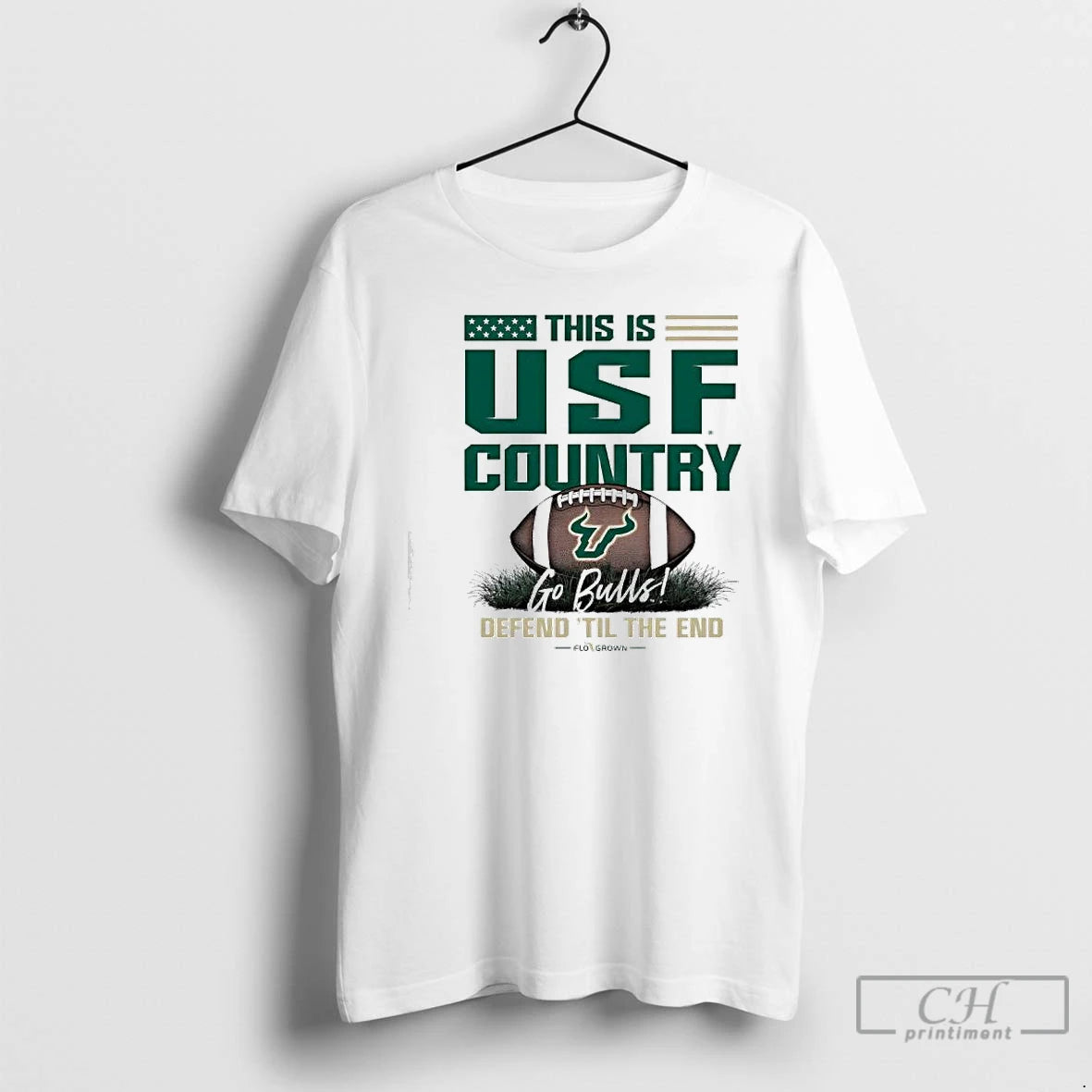 Classic University Of South Florida Bulls Football Go Bulls Defend Til The End T Shirts Hoodie, Sweatshirt | PopFlextees.com