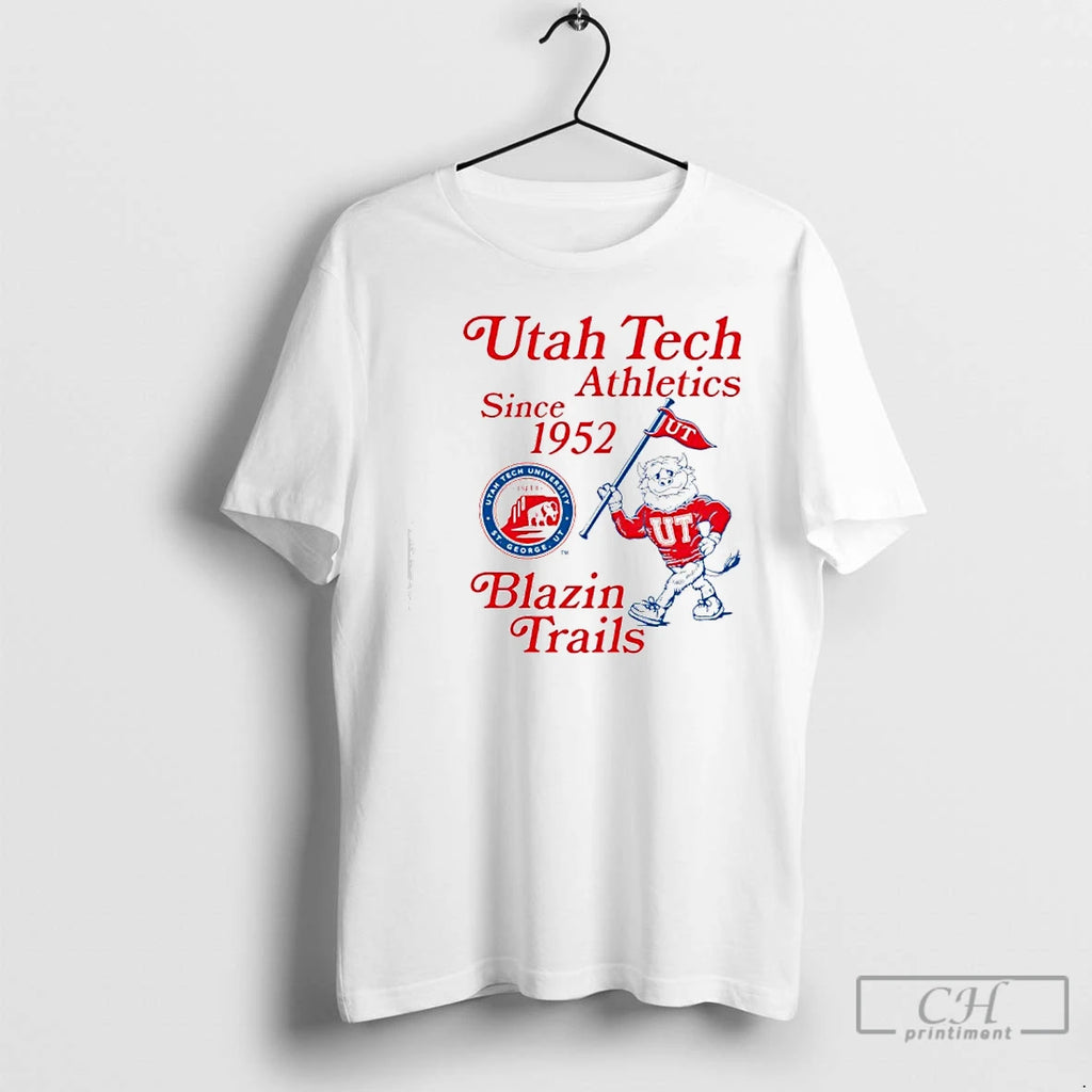 Classic Utah Tech Athletics Since 1952 Blazin Trails T-Shirts, Hoodie, Sweatshirt | PopFlextees.com