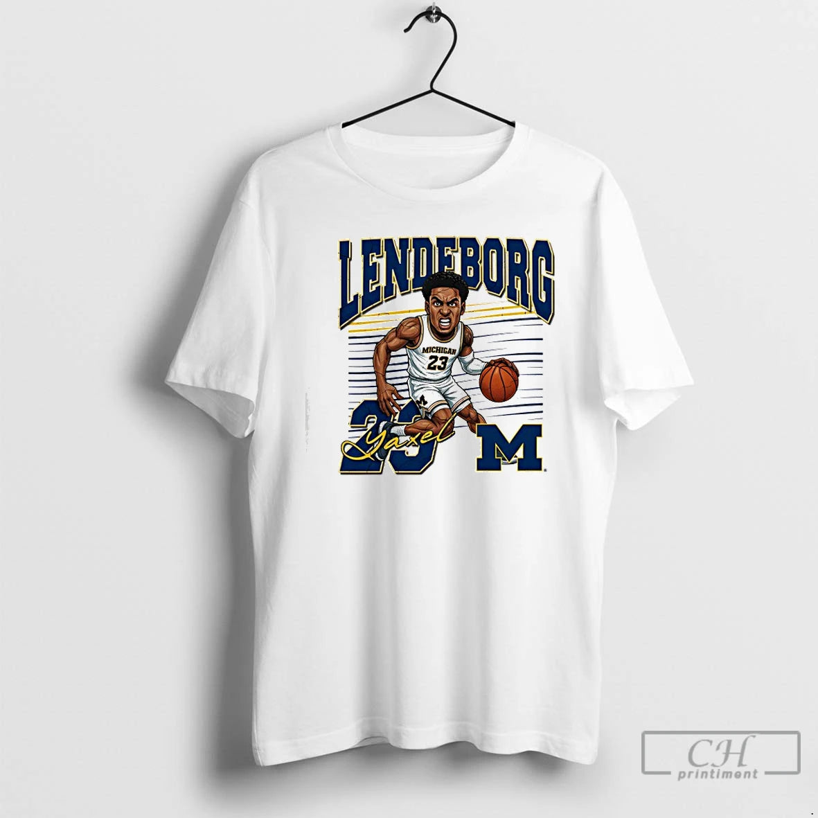 Classic Valiant University Of Michigan Basketball Yaxel Lendeborg Caricature T-Shirts, Hoodie, Sweatshirt | PopFlextees.com