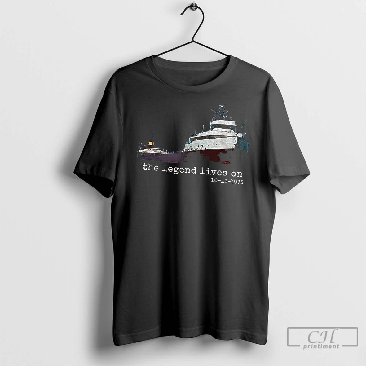 Classic Vintage Edmund Fitzgerald Great Lakes Ship The Legend Lives One 10 11 1975 T-Shirts, Hoodie, Sweatshirt