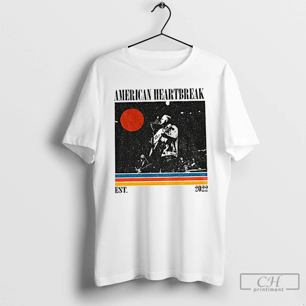 Classic Vintage Zach Bryan American Heartbreak Est 2022 T-Shirts, Hoodie, Sweatshirt | PopFlextees.com