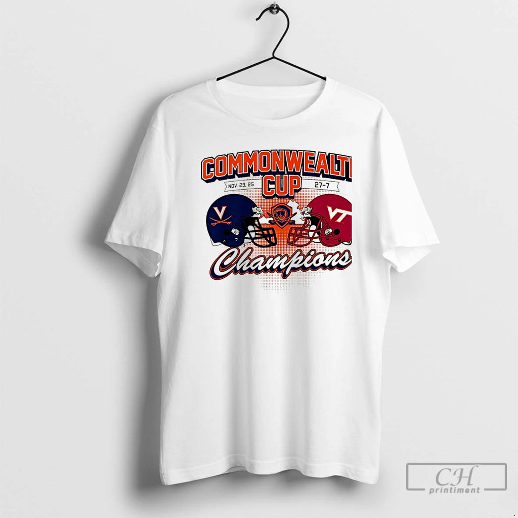 Classic Virginia Cavaliers Commonwealth Cup Winner 2025 Score Helmets Christmas T-Shirts, Hoodie, Sweatshirt