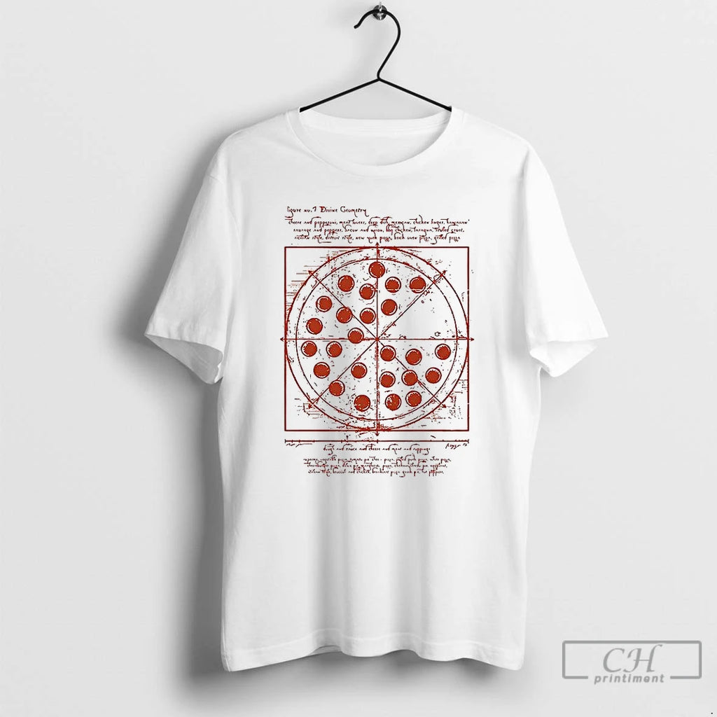 Classic Vitruvian Pizza Tee Da Vinci Hoodie, Sweatshirt | PopFlextees.com