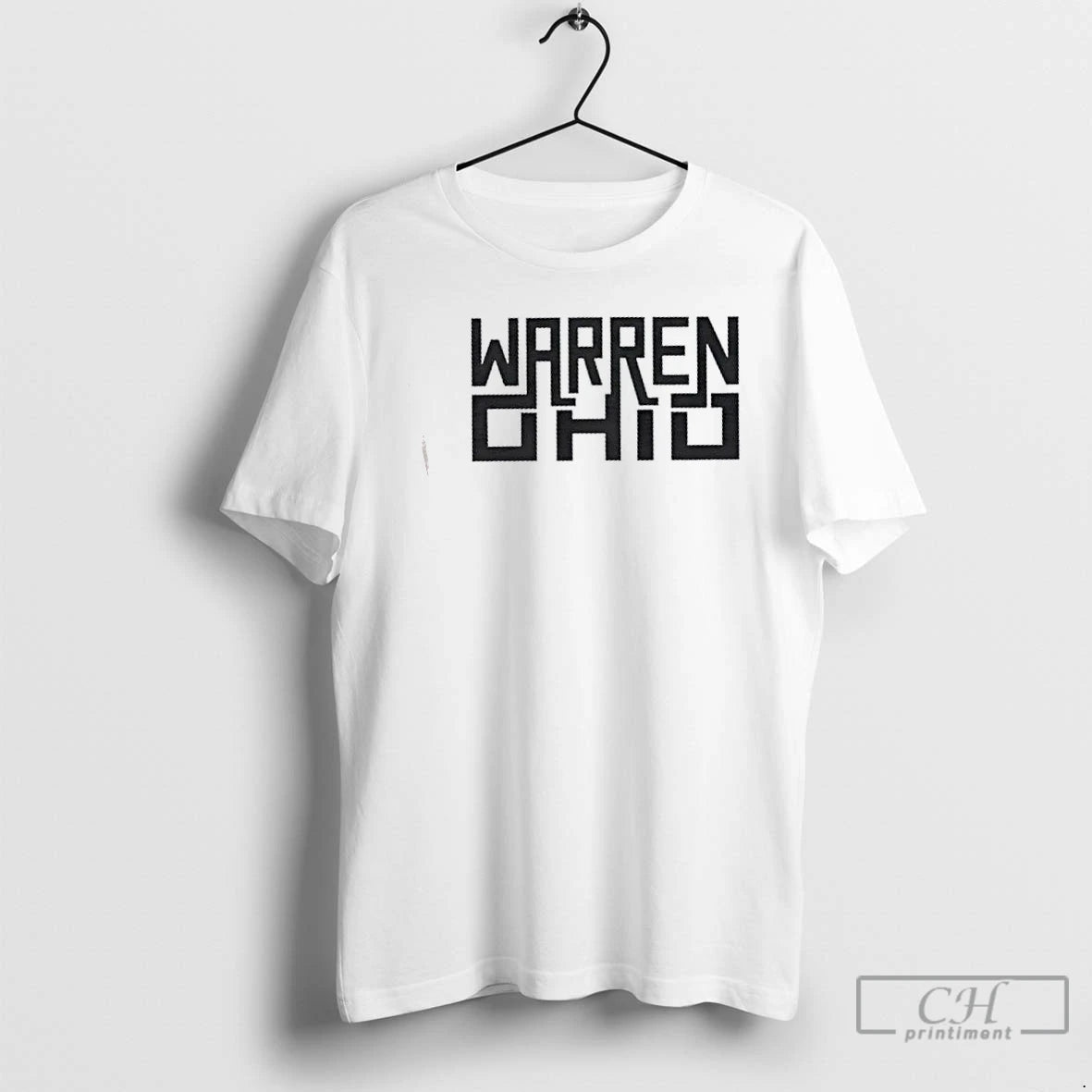Classic Warren Ohio Rectangle Text T-Shirts, Hoodie, Sweatshirt | PopFlextees.com