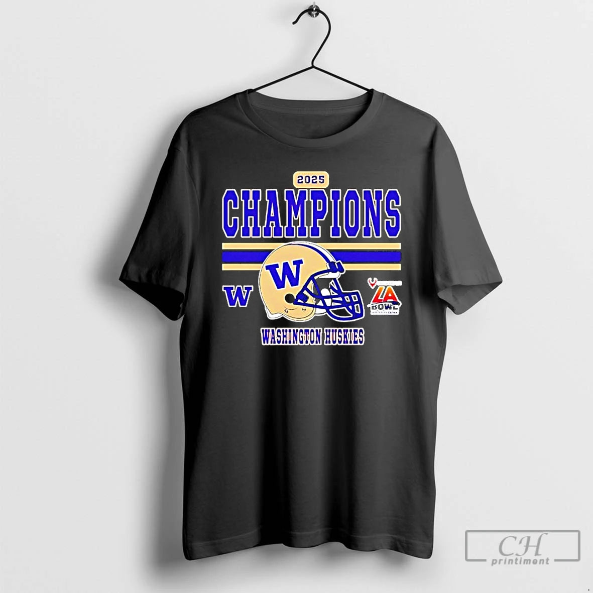 Classic Washington Huskies 2025 La Bowl Champions Helmet T-Shirts, Hoodie, Sweatshirt | PopFlextees.com