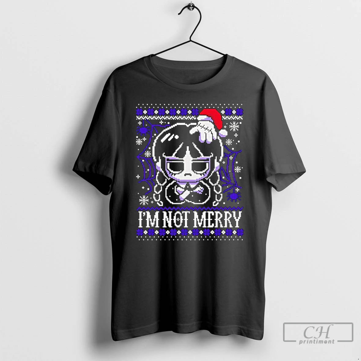 Classic Wednesday Im Not Merry Ugly Christmas T-Shirts, Hoodie, Sweatshirt | PopFlextees.com