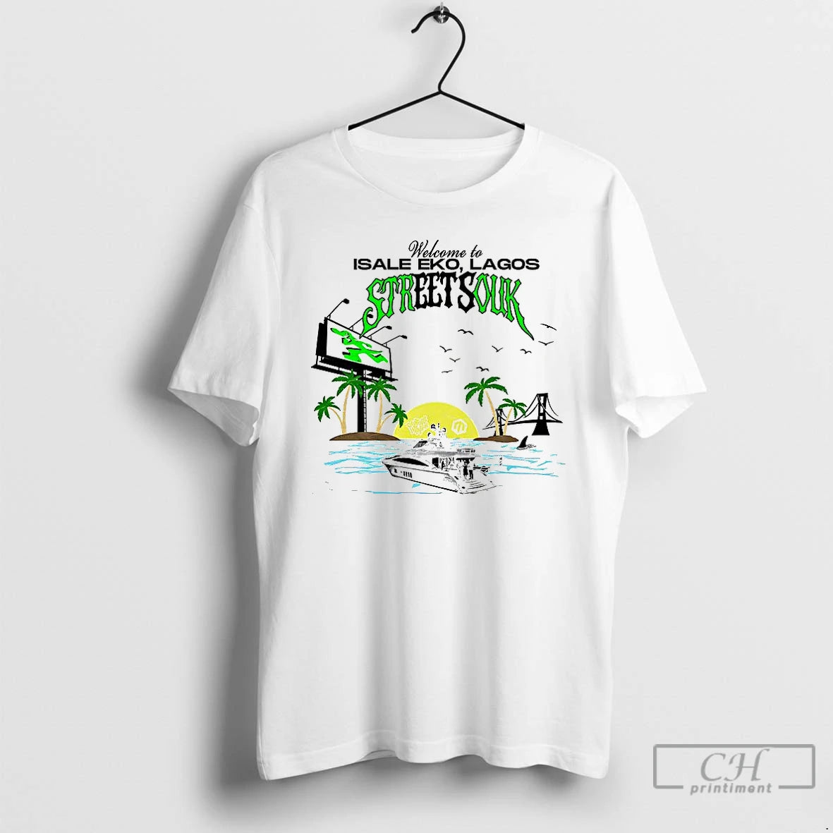 Classic Welcome To Isale Eko Lagos Street Souk T-Shirts, Hoodie, Sweatshirt | PopFlextees.com