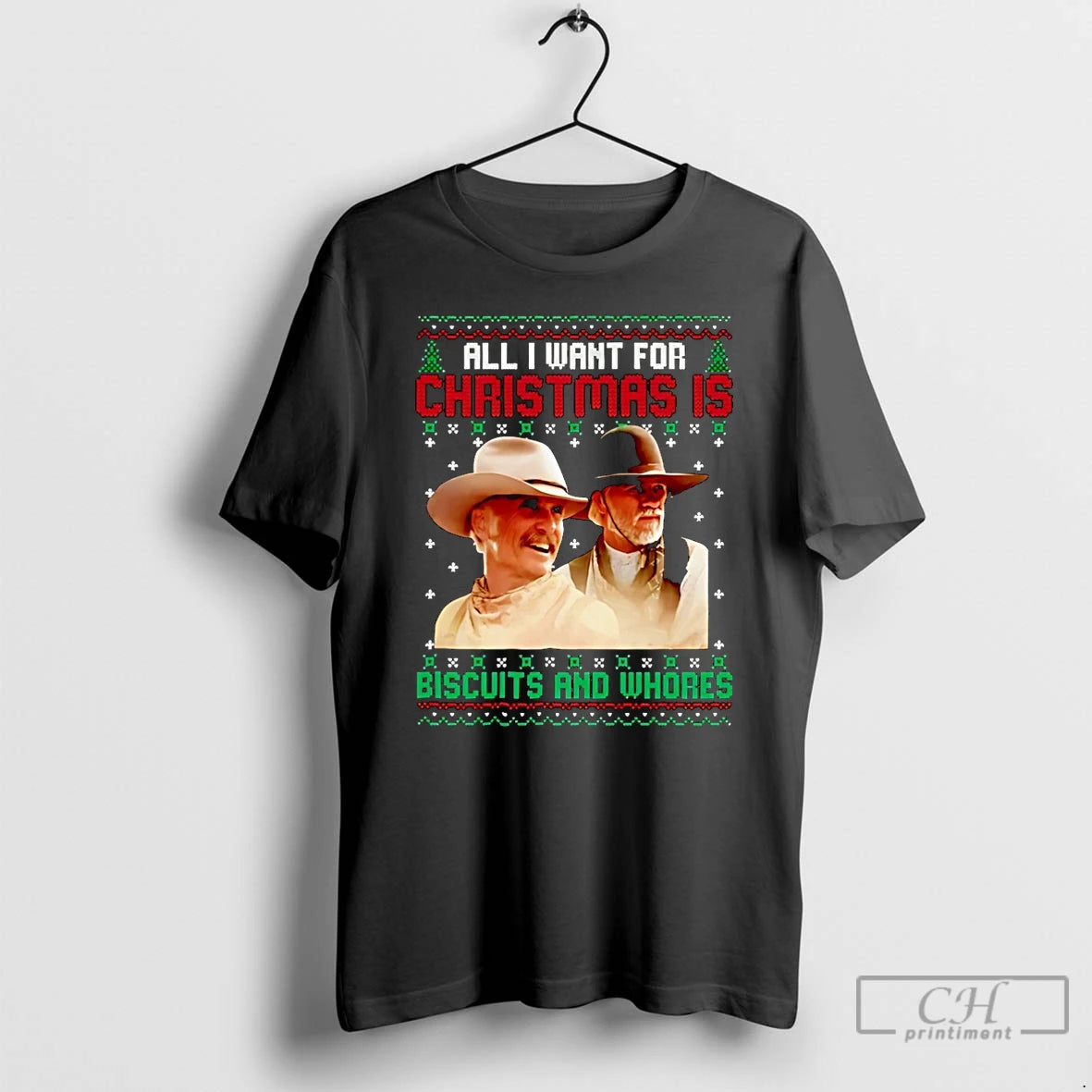 Classic Western Cowboys Biscuits And Whores Christmas Christmas T-Shirts, Hoodie, Sweatshirt | PopFlextees.com