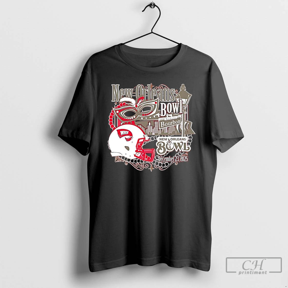 Classic Western Kentucky Hilltoppers 2025 New Orleans Bowl Mask T-Shirts, Hoodie, Sweatshirt | PopFlextees.com