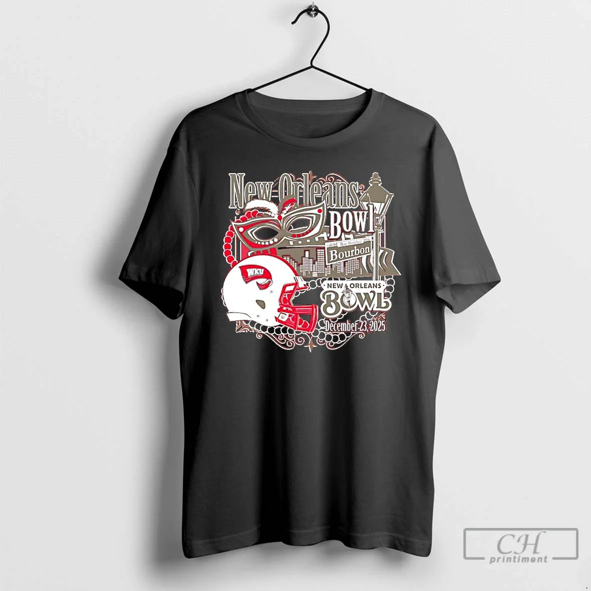 Classic Western Kentucky Hilltoppers 2025 New Orleans Bowl Mask T-Shirts, Hoodie, Sweatshirt