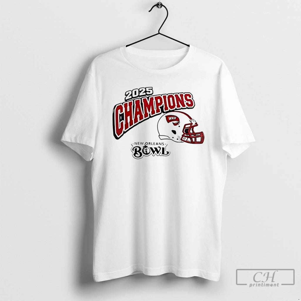 Classic Western Kentucky Hilltoppers New Orleans Bowl 2025 Champions Helmet T-Shirts, Hoodie, Sweatshirt | PopFlextees.com