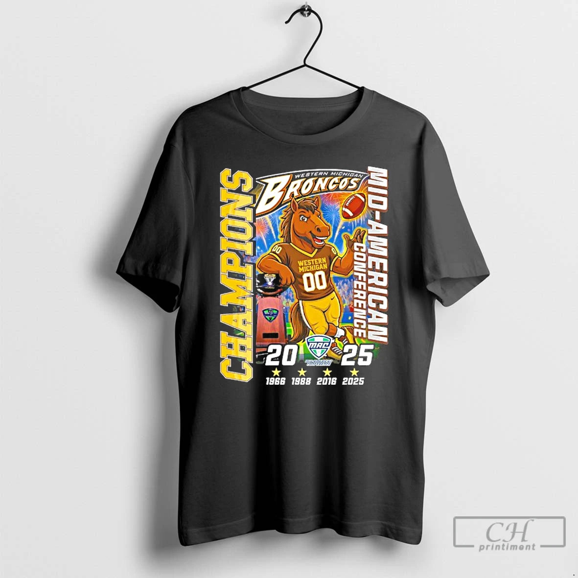 Classic Western Michigan Broncos Big 12 Conference Champions 2025 T-Shirts, Hoodie, Sweatshirt | PopFlextees.com