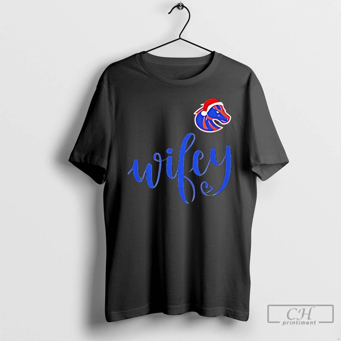 Classic Wifey Boise State Broncos Santa Hat Merry Christmas T-Shirts, Hoodie, Sweatshirt | PopFlextees.com